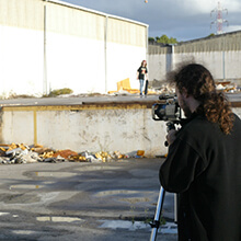 Grabando en spot lleno de escombros - Foto: Estefano Munar