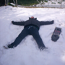 Aitor López in the snow - Photo: Alejandro Arroyo